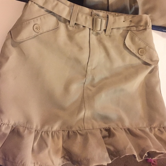 Khaki skirt shorts under kids size 16