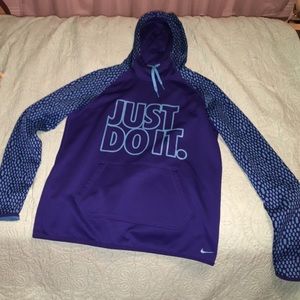 Blue Patterned Nike Hoodie
