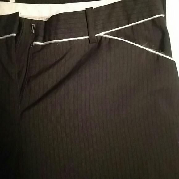 Dark Grey Pinstripe Dress Pants - Picture 1 of 4