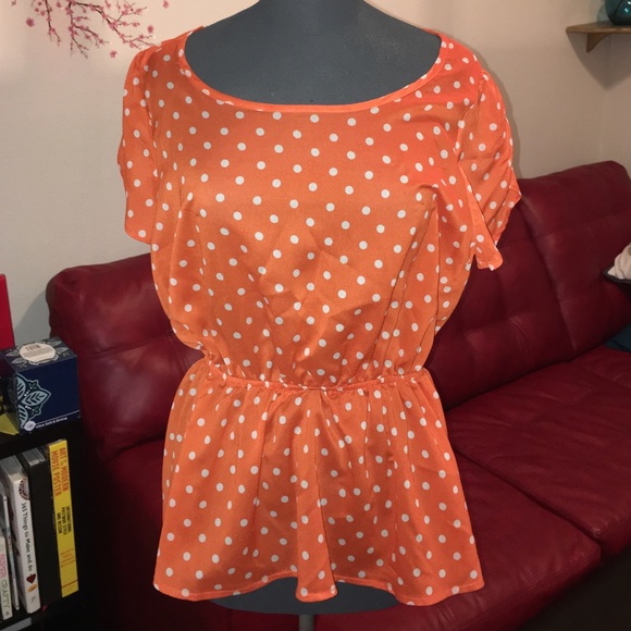 Francesca's Collections Tops - Francesca's Orange blouse