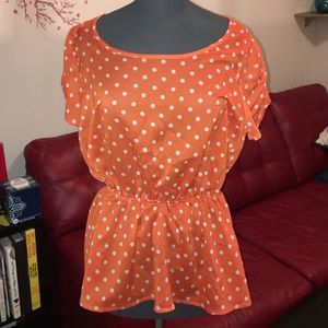 Francesca's Orange blouse