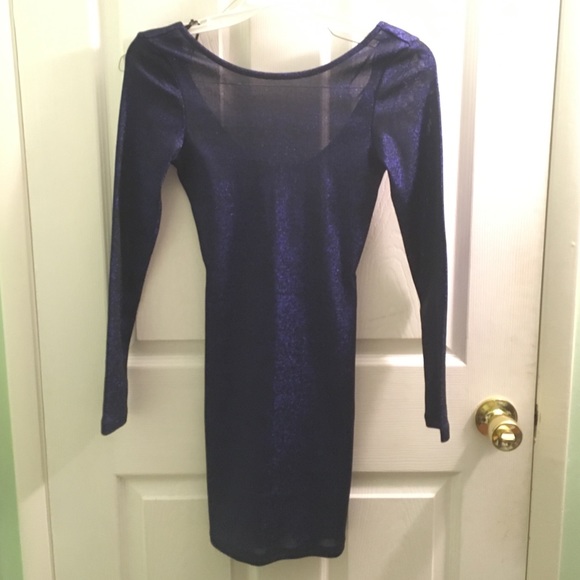Shimmery blue H&M bodycon dress