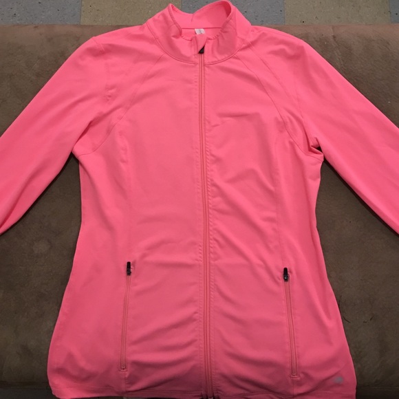 Ideology Hot Coral Zip Up W/ Logo