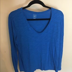 Gap long sleeve blue top. Size XL