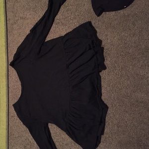 Ruffled bottom free people shirt