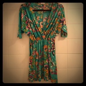 Super soft floral print Everly mini dress.