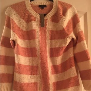 J crew brand new with tags melon and cream sweater