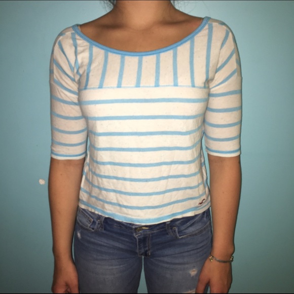 striped blue shirt
