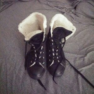 Fur lined Converse High-tops
