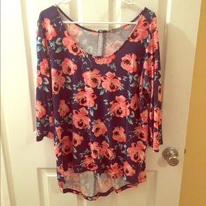 HiLo Top with Zipper Back