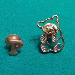 Bear and "P" pendants