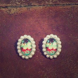 Fun flamingo earrings