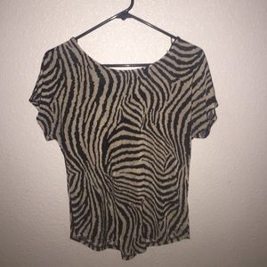 Forever21 Zebra print top