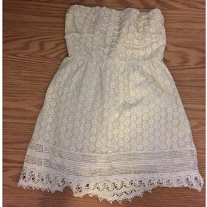 Strapless lace dress