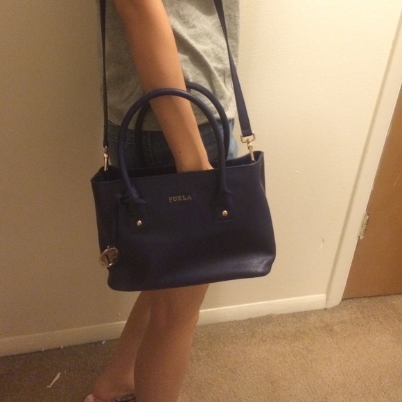 Furla Bags Furla Blue Bag With Free Kade Spade Wallet Poshmark