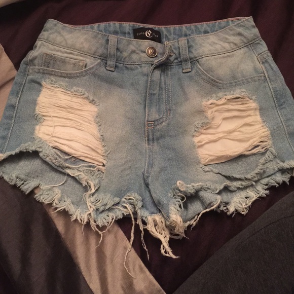 Jean rip shorts