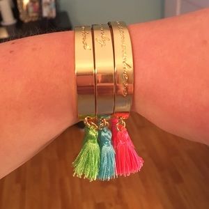 Lilly Pulitzer Jewelry - Lilly Pulitzer Gold Fringe Tassel Bracelets Set Lilly Pulitzer Jewelry - Lilly Pulitzer Gold Fringe Tassel Bracelets Set