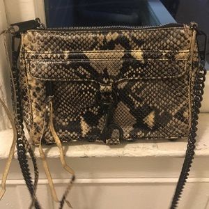 Rebecca minkoff Python cross body bag mini Mac