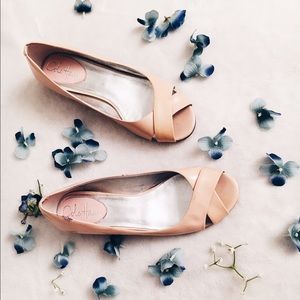 Cole Haan Blush Pink Open Toe Wedges Size 6