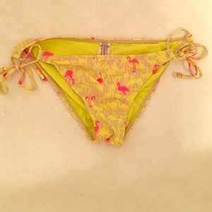 Tan flamingo printed Cremieux bikini bottoms