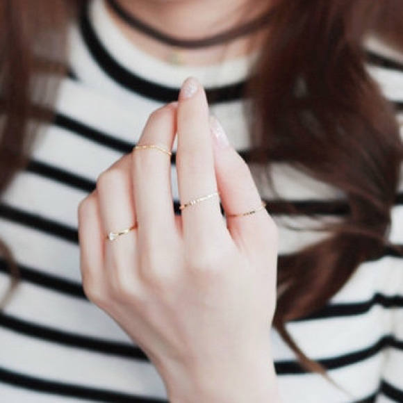 Rose gold ring set