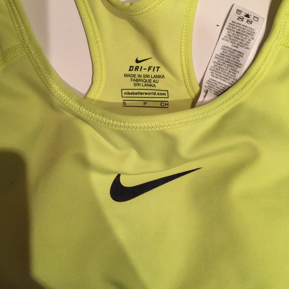 Neon Yellow Nike Bra - Picture 2 of 4