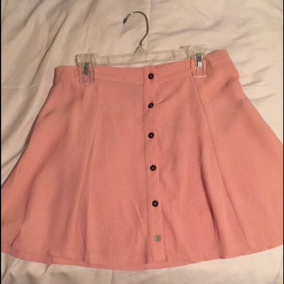 Forever 21 light pink button up skirt