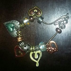 Heart charm bracelet