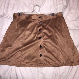 Suede brown skirt size 10