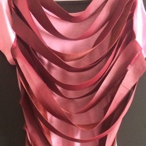 Ruby Woo Red and White Distressed Leather Tee