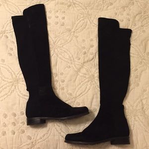 Beautiful black suede Stuart weitzman 50/50 boots