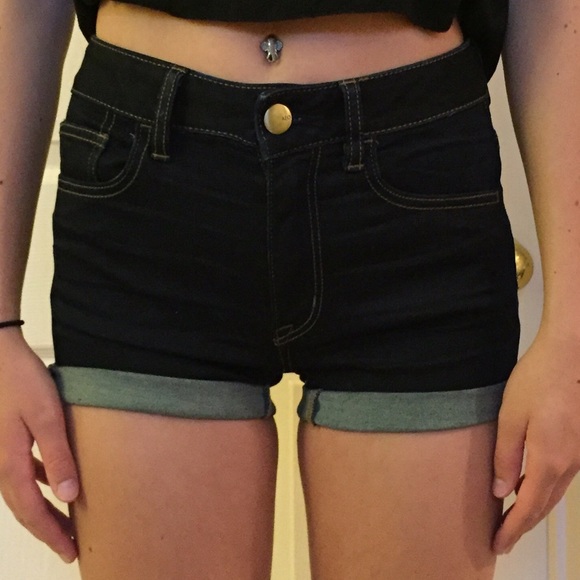 Dark was jean shorts