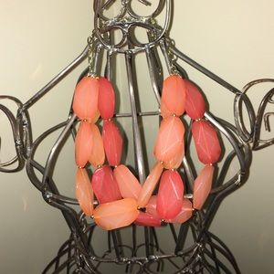 Peach 3 layer necklace