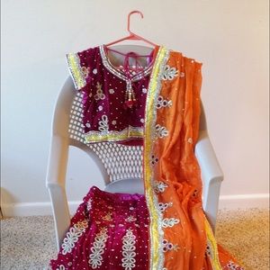Indian ethnic wedding reception wear.