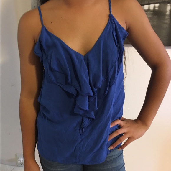 Small Blue Spaghetti Strap Tank Top - Picture 1 of 2