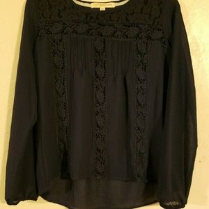 Rewind Navy Blue Longsleeve Blouse