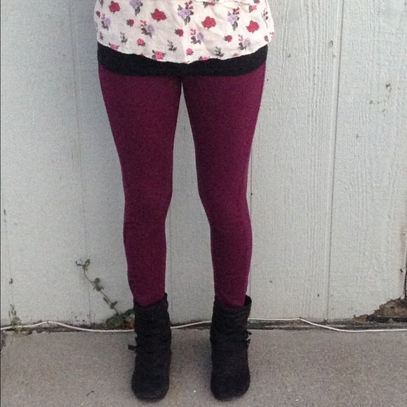 Maroon H&M Divided Pants