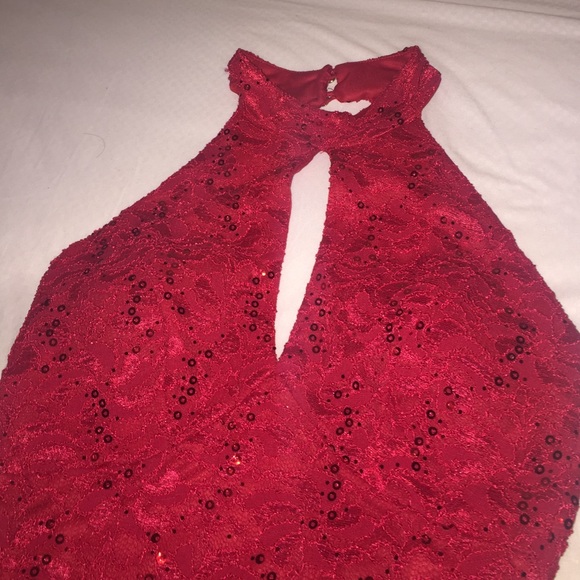 Red Sequin Gown - Picture 2 of 4