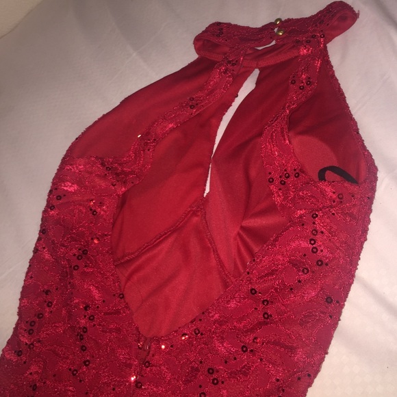 Red Sequin Gown - Picture 3 of 4