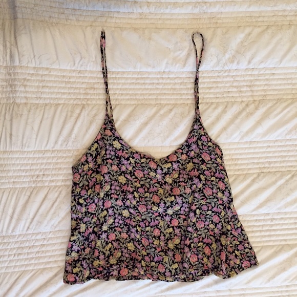 Brandy Melville floral crop top