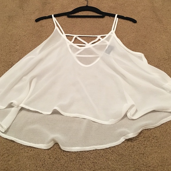 ASTR Flowy sheer tank top