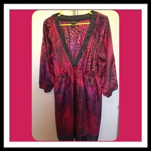 Lane Bryant Dress Red/Black Reptile Print Sz14/16