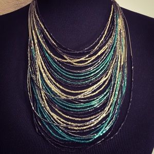 Multi strand bead necklace
