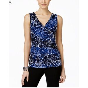 Printed Surplice Top