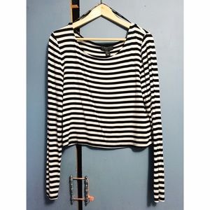 Plus Size Forever 21 striped crop top