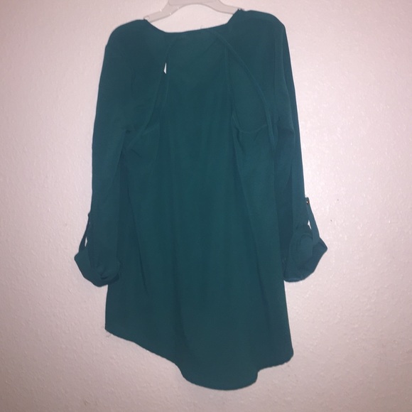 Charlotte Russe / Emerald Green Blouse - Picture 2 of 2