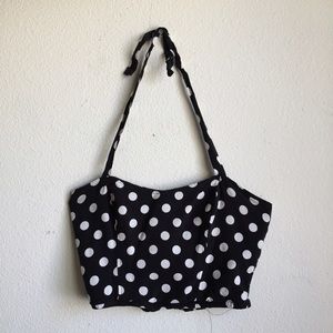 Polka dot crop top