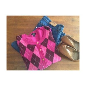 Pure 100% Merino Wool Talbots Cardigan - Size XL