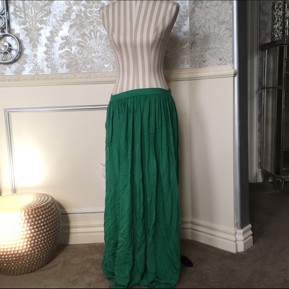 Zara green maxi skirt