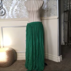 Zara green maxi skirt